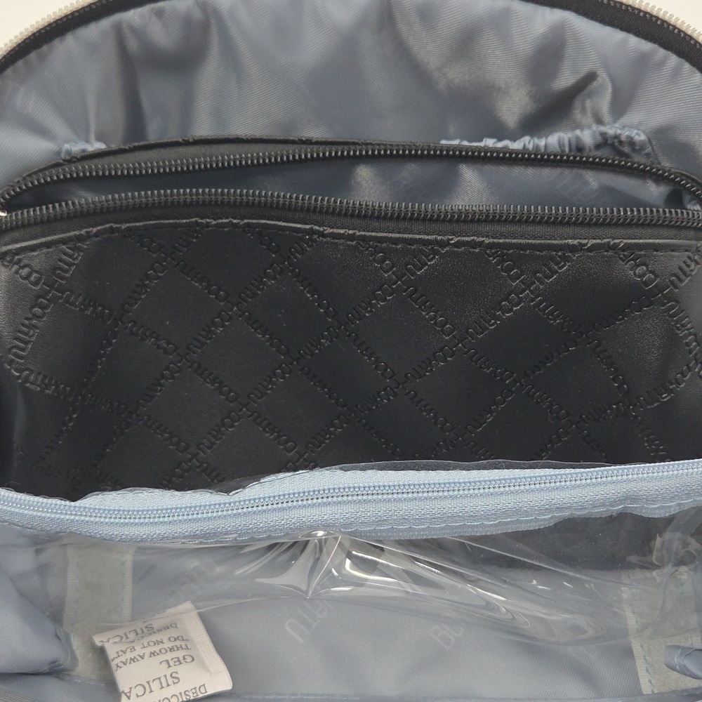 Black Checkered Toiletry Bag With Multiple Compartments - Picture 12 of 16